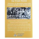The back of a "Far From Home" book. It has a photo of some young evacuees and some text which reads "Evacuees, Dr Barnardo's Boys and Prisoners of War in the Borderlands. In the late 1930s, rising tensions in Europe and potential invasion unnerved the British Government who were responsible for protecting citizens. As a result thousands of children and orphaned Dr Barnardo's children from British cities to the countryside. The countryside also hosted Prisoners of War who were similarly far from home."