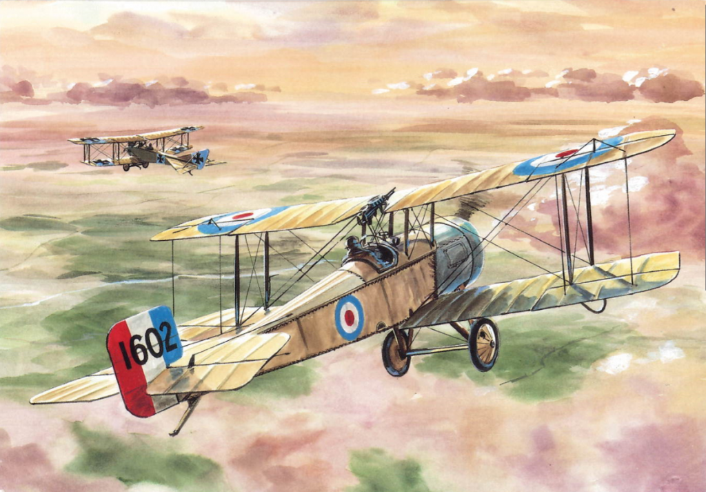Illustration of Bristol Scout plane.