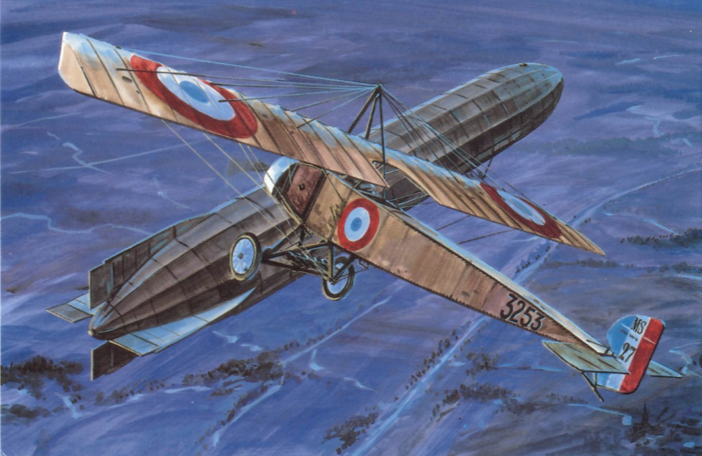 An illustration of Morane-Saulnier L plane.
