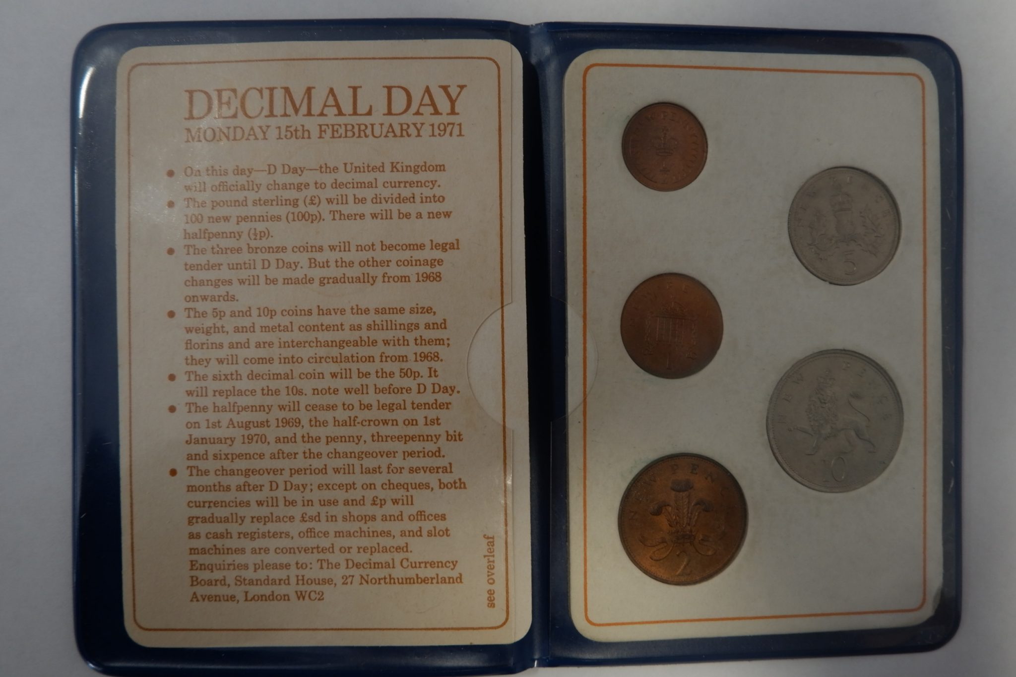 A booklet concerning Britain's First Decimal Coins.