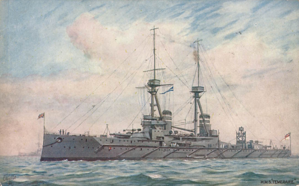 Illustration of HMS Temeraire.