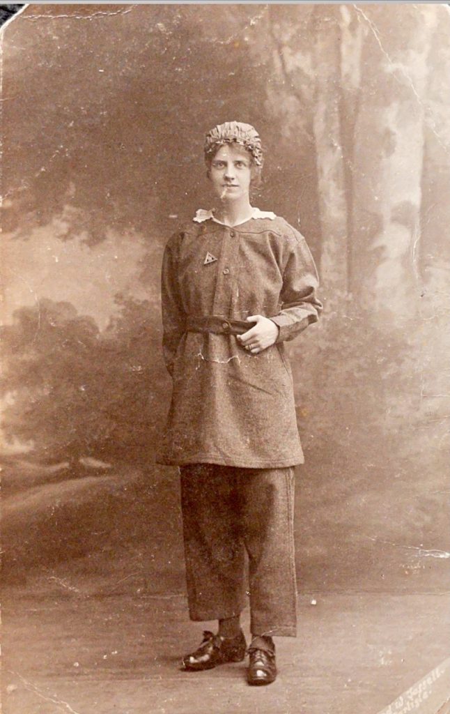 Elizabeth Dawson in her munition workers uniform.