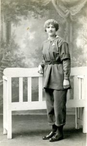 Maud dressed in her munitions uniform
