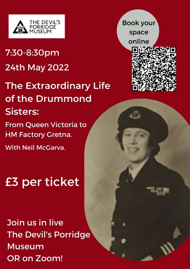 The Extraordinary Life of the Drummond Sisters online talk poster