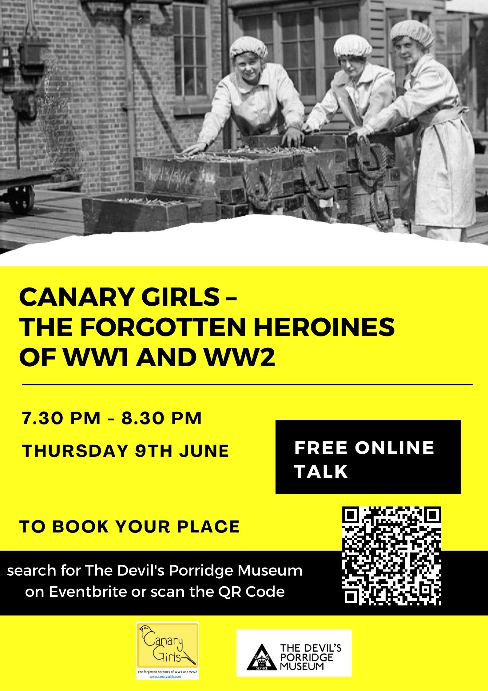 Canary Girls poster for online talk.