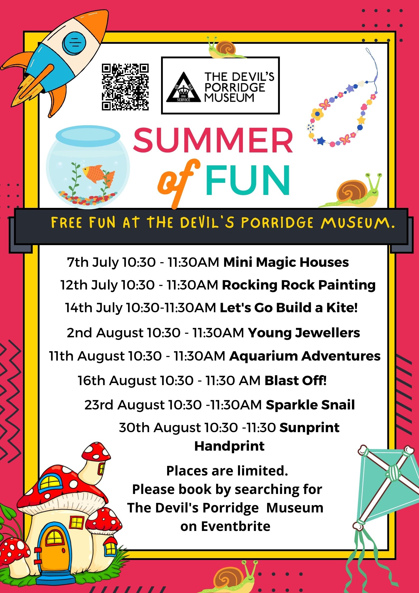 Summer of Fun programme at The Devil's Porridge Museum in 2022.