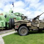 WW1 fireless locomotive, Sir James and a military vehicle form the past.
