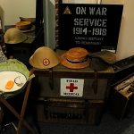 Outside The Devil's Porridge Museum's Education room is a sign, which reads: "ON WAR SERVICE 1914 -1918 LIVING HISTORY TO REMEMBER."
