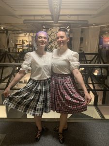 Two highland dances in The Devil's Porridge Museum.