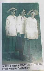 Alice and Minnie Morton stood beside Lilly Hurst.