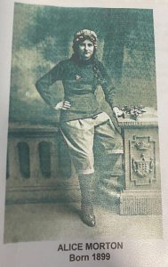 Alice Morton in her munition workers uniform.
