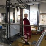 The Devil's Porridge Museum's Office Manager in a Halloween costume.