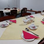 Tables set for Cordite Club in The Devil's Porridge Museum's education room.