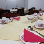 Some tables prepared for Cordite Club in The Devil's Porridge Museum's Education Room.