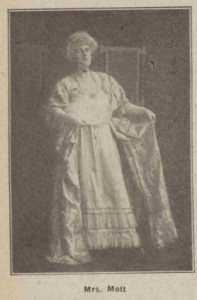 Eileen Russell Odell or Mrs Mott in costume for one of her stage performances.
