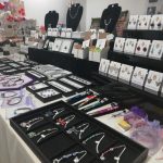 A display of an assortment of handmade jewellery created locally by the Scotia Crafters.